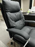 顾全电脑椅办公椅可躺160° 久坐舒适老板椅 人体工学椅C570金黑纤 实拍图