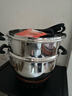 惠当家（Hui Dang Jia）电锅多功能电热锅电炒锅家用电蒸锅一体电煮锅加厚304不锈钢电火锅G08-28单笼 实拍图