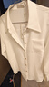 尚都比拉商务休闲白色衬衫女春秋季职业正装光泽感气质金属扣长袖衬衣上衣 实拍图
