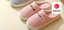 【福利价】小熊小兔棉拖秋冬季情侣保暖学生男拖鞋女居家棉拖鞋 小熊小兔棉拖-粉色 38-39 适合37-38 实拍图