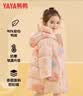 鸭鸭儿童羽绒服中长款女童宝宝可爱加厚时尚保暖冬季小童装外套YD 粉色 120 实拍图