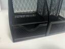 晨光（M&G）创意金属网纹办公笔筒 多功能七格办公桌面收纳盒摆件 办公用品 黑色ABT98487 实拍图
