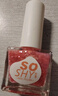 舒羞（SO SHY）环保免烤指甲油速干不可撕拉 蝴蝶姬粉12ml 裸色亮晶晶女孩美甲 实拍图