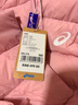 亚瑟士（asics）童装冬季儿童柔软舒适三防轻薄保暖羽绒服【高充绒量】 粉色 清洁度1000-鸭绒 160 充绒量98.5g 实拍图