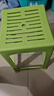 茶花（CHAHUA）塑料凳子时尚创意椅凳加厚方凳弧形塑料条纹高凳可叠加 【绿色】条纹高凳 46.6cm 【1个装】 实拍图