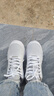 安踏运动鞋女鞋秋冬新款防水皮面跑步鞋休闲鞋百搭轻便软底减震小白鞋 【店长力荐热卖皮面防水鞋】白色 37.5 (235mm) 实拍图