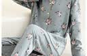 浪莎睡衣女春夏长袖纯棉中老年妈妈女款全棉女士春夏大码家居服套装 实拍图