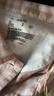 MUJI[自营限定款]女士无侧缝 双层纱织睡衣  软棉棉内衣 粉色格纹 XL 实拍图