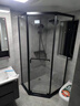 九牧（JOMOO）【定制】极窄小户型钻石移门整体淋浴房一体式淋浴隔断玻璃门E13 雅黑光玻900*1000*1900 实拍图
