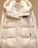 鸭鸭（YAYA）羽绒马甲女外穿秋冬新款情侣男女同款连帽马夹背心羽绒服外套 米白色 L /170(建议115-130斤) 实拍图
