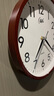 康巴丝（Compas）挂钟 创意简约钟表客厅石英钟表挂墙时钟 c2855 咖木色 26cm直径 实拍图