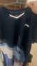 李宁（LI-NING）羽毛球服男女短袖速干比赛套装上衣裤子两件套 深航舰蓝 2XL  实拍图