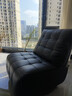 全友家居意式极简多功能懒人沙发头层牛皮真皮单人沙发旋转椅子家具 黑色|牛皮|功能单椅 实拍图