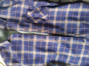 立蒙冬季男士保暖衬衫加绒加厚长袖格子衬衣中年爸爸装 316蓝灰格L 实拍图