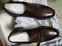 红蜻蜓真皮男鞋秋冬舒适商务休闲皮鞋高级正装德比鞋婚鞋WTA7376棕色40 实拍图