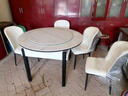 梓屋餐桌家用加厚岩板餐桌椅组合方圆两用餐桌813#1.2米桌+贝勒椅*4 实拍图