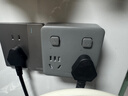 公牛（BULL）插座扩展器一转多/一转四插座/转换插头/转换器/插排/插线板 适用卧室厨房  4位分控 GN-93223 灰 实拍图