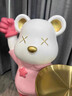 辰鱼轻奢暴力熊客厅大型落地摆件电视柜沙发旁家居装饰品乔迁新居礼品 【高133cm】暴力熊粉色 实拍图