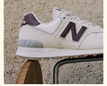 NEW BALANCE NB574官方休闲鞋女鞋复古舒适秋冬透气网鞋礼物轻便百搭运动鞋 米白色 WL574RCF 38 (脚长24.5cm)尺码详询客服 实拍图