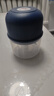 绞肉机小型打蒜器家用绞蒜切蒜器多功能辅食料理机电动蒜泥神器蒜蓉机自动切菜机压蒜器 宝蓝色- 0.26L （升级大电机） 实拍图