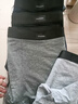 莫代尔4条男士内裤男平角特大码胖子肥佬220斤加肥加大宽松四角裤 纯棉款（黑+宝蓝+深灰+浅灰） 4条 6XL （建议体重240-280斤） 实拍图