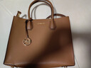 MICHAEL KORS情人节新年礼物轻奢MK女包MERCER手提单肩斜挎托特包 大号 牛皮棕 实拍图