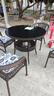凝企阳台休闲桌椅户外桌椅套装阳台茶桌小茶台藤椅三件套阳台喝茶桌椅 90双层圆桌 四椅一桌 实拍图