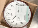 康巴丝（Compas）挂钟客厅静音走时简约日历石英钟表挂墙时钟 c2855Y 咖木色26cm 实拍图