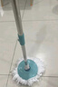 雅高 旋转拖把配件共2拖把头+加粗拖把杆+圆盘吸水拖地神器墩布拖布 实拍图