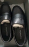 蜘蛛王男士皮鞋一脚蹬春秋商务休闲皮鞋真皮中老年爸爸鞋 48475 黑色 39 实拍图