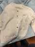 香影米白色毛衣针织开衫女2026春季新款慵懒高级感红色格子半身裙 米色 上衣 L 实拍图