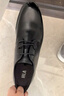 海澜之家HLA商务休闲鞋男款头层牛皮正装鞋男皮鞋男 254A黑色（增高）39 实拍图