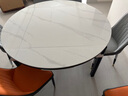 丰舍 餐桌 可变圆桌伸缩折叠实木岩板餐桌椅组合现代轻奢餐桌餐厅饭桌 6MM电磁炉款餐桌-101皮椅款 【1.35米】 一桌6椅 实拍图