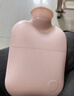 为伴仿兔绒注水热水袋暖水袋暖手宝宝女生防爆姨妈神器 樱花粉2000ml 实拍图
