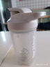 摇摇杯健身运动水杯男奶昔防漏搅拌杯子刻度杯奶茶摇杯蛋白粉水壶 优雅灰+带刻度+不锈钢球 500ml 实拍图
