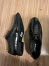 百丽男鞋2025商务正装休闲增高软底真皮鞋 黑色A2247（三接头款） 39 实拍图