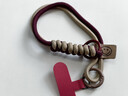 英伦风手机挂链编织绳手机挂绳高级轻奢手腕女款手机链手机绳防掉女神同款个性拼撞色手机挂绳 双环笑脸手腕绳【酒红色】+酒红垫片 实拍图