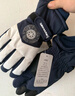 目丸保暖手套男女户外冬天骑行防寒风加绒厚触屏女防水冬季棉滑雪手套 5#雪花圆标藏青色（拼色男款） 实拍图