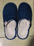 回力棉拖鞋男女士加绒秋冬季室内防臭滑保暖棉拖鞋HL0006蓝色40-41码 实拍图