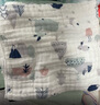 十月结晶婴儿浴巾包边纱布大毛巾宝宝洗澡浴巾110*110【2条】海洋+森林 实拍图