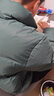 李宁泡芙羽绒|防泼水短羽绒服男女同款宽松85%鸭绒运动外套AYMV427 实拍图