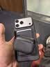 PITAKA适用磁吸手机苹果iPhone17/16系列MagSafe手机芳纶纤维磁吸卡包银行卡证件包可便携轻薄双卡卡夹 黑灰 实拍图
