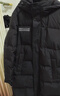 雪中飞秋冬新款时尚休闲舒适廓形男士“H”版型印花立领连帽羽绒服男 黑色|8056 L /175/96A 实拍图
