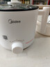 美的（Midea）电煮锅 宿舍小电锅 电蒸锅 学生寝室一体泡面小火锅电煮锅 多功能锅 电热锅 XZE1613 配蒸笼 1.7L 实拍图
