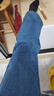 真维斯（Jeanswest）加绒牛仔裤女冬季保暖高腰阔腿裤垂感宽松长裤子女深蓝加绒L 实拍图