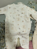 童泰新生婴儿连体衣秋冬季保暖宝宝衣服初生儿纯棉蝴蝶哈衣 黄色 66cm 实拍图