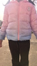 迪士尼儿童羽绒服外套秋冬女童轻薄连帽宝宝短款大童白鸭绒V418粉蓝160 实拍图