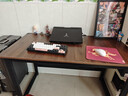 馨美凯电脑桌台式家用简易书桌办公桌简约现代工作台租房卧室学习写字桌 【单桌1.6cm厚桌面】黑架+深胡桃 长120cm*宽60cm*高74cm 实拍图