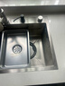奈田（NTNO）厨房水槽大单槽洗菜盆一体盆304不锈钢加厚5.0压纹耐磨集渣洗碗槽 雅银集渣大单槽+三挡抽拉龙头 75*46cm【台控下水-加厚5.0】 实拍图