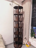 家逸（JIAYI）全实木旋转书架书柜立式落地置物架移动书架转角书架客厅卧室 六层胡桃色-旋转款-全实木【包安装】 实拍图
